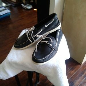 SPERRY TOPSIDER MENS SZ 10 M DARK BLUE LEATHER EUC